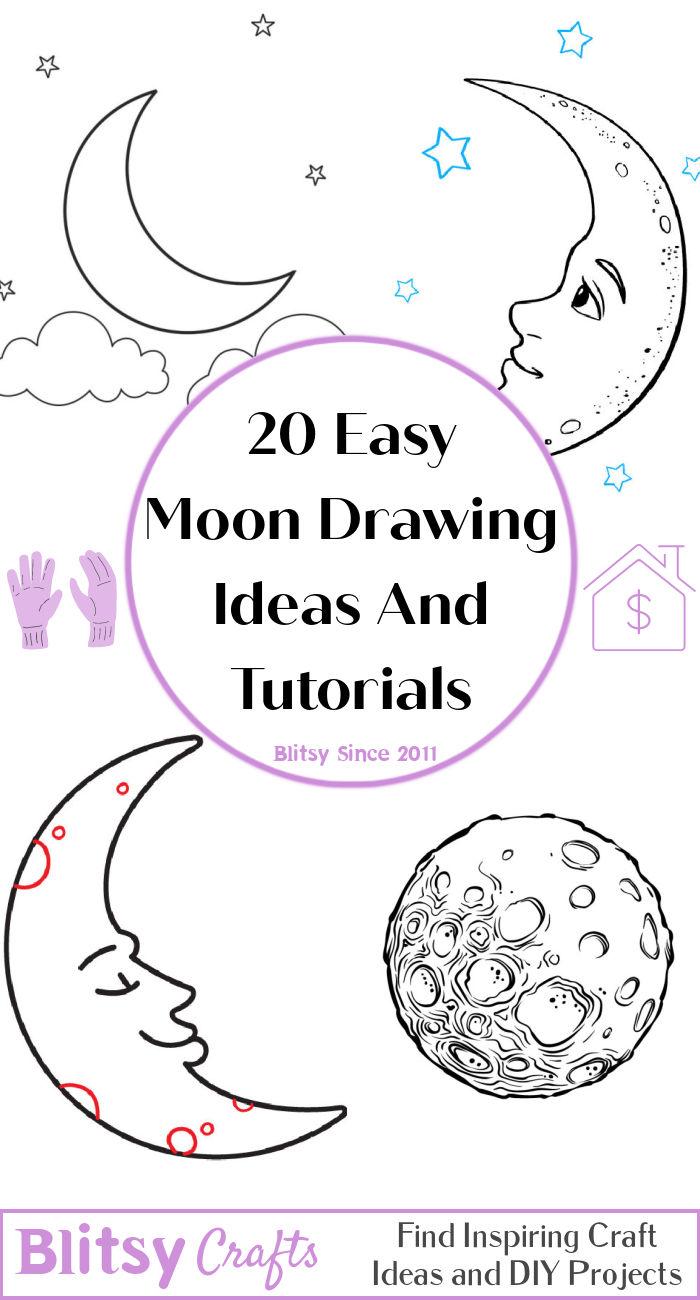 moon drawings for kids