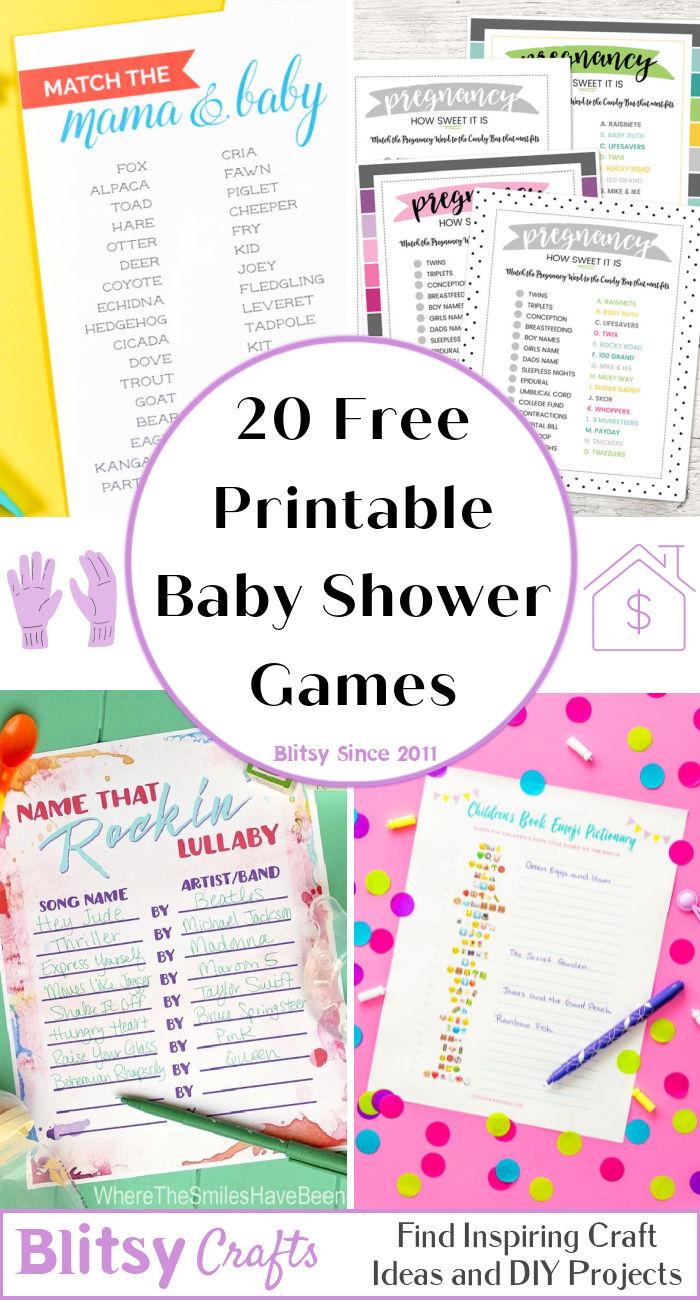 free printable baby shower games for girls
