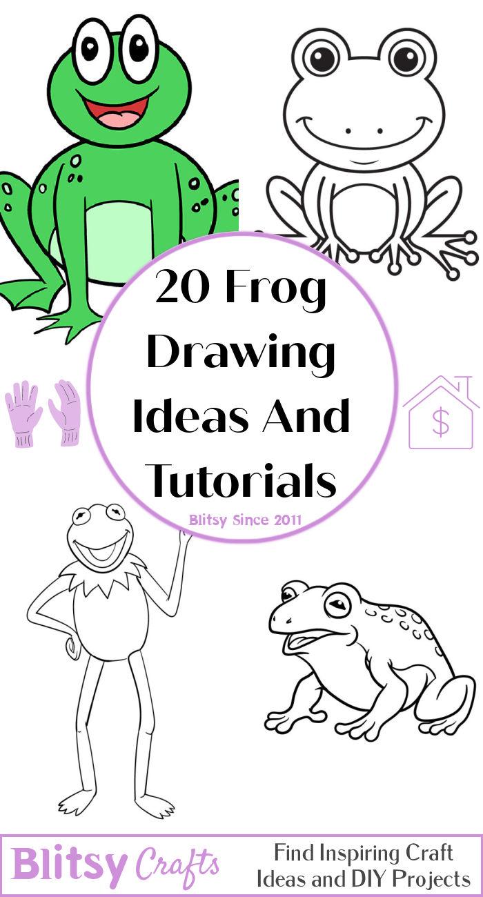 how to draw a frog for kids step by step