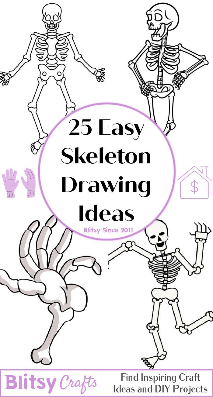 Simple Skeleton Drawing Kids