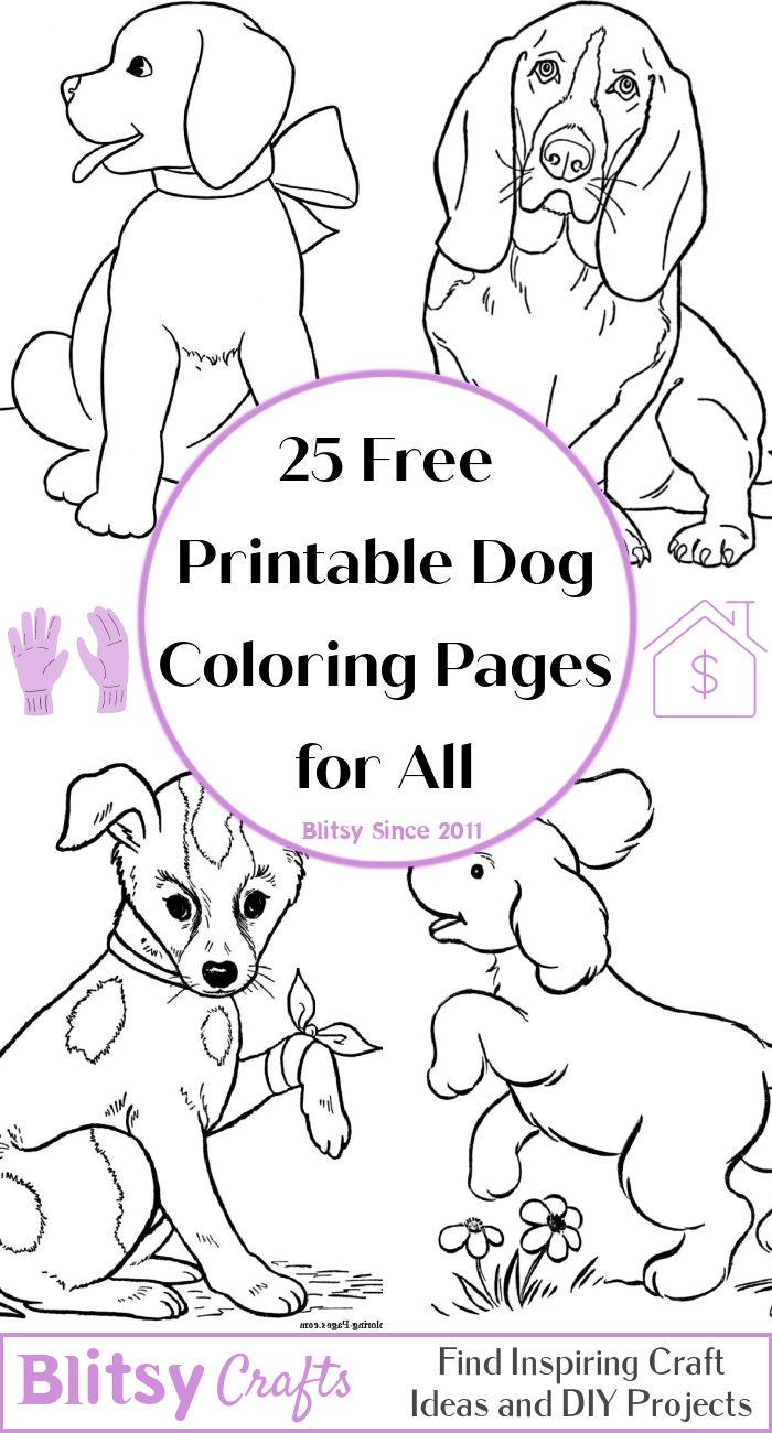 25 Free Printable Dog Coloring Pages for Kids and Adults