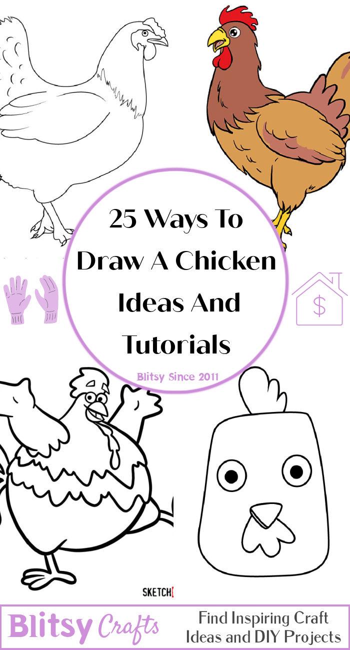 Whimsical Chickens Sketch | Diane Antone Studio