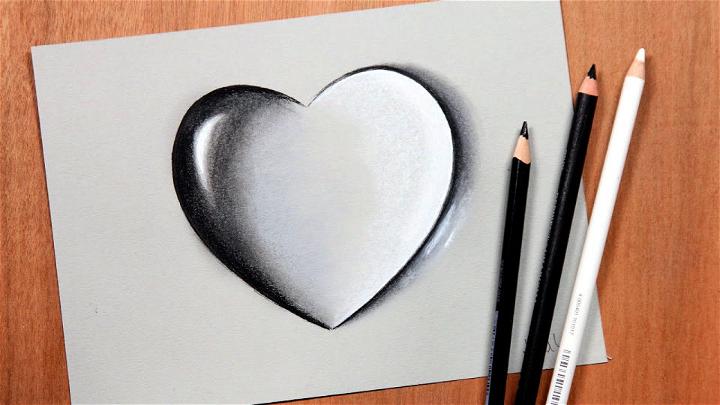 easy heart drawings in pencil