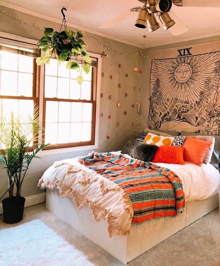 Aesthetic Tapestry Bedroom
