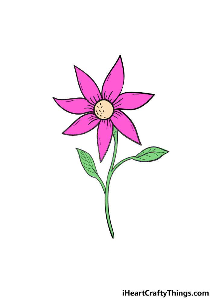 How To Draw A Flower: Step by Step In 10 Minutes - YouTube
