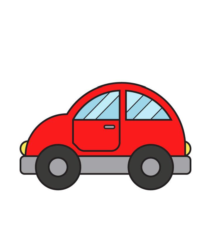 Cute Car Outline Drawing