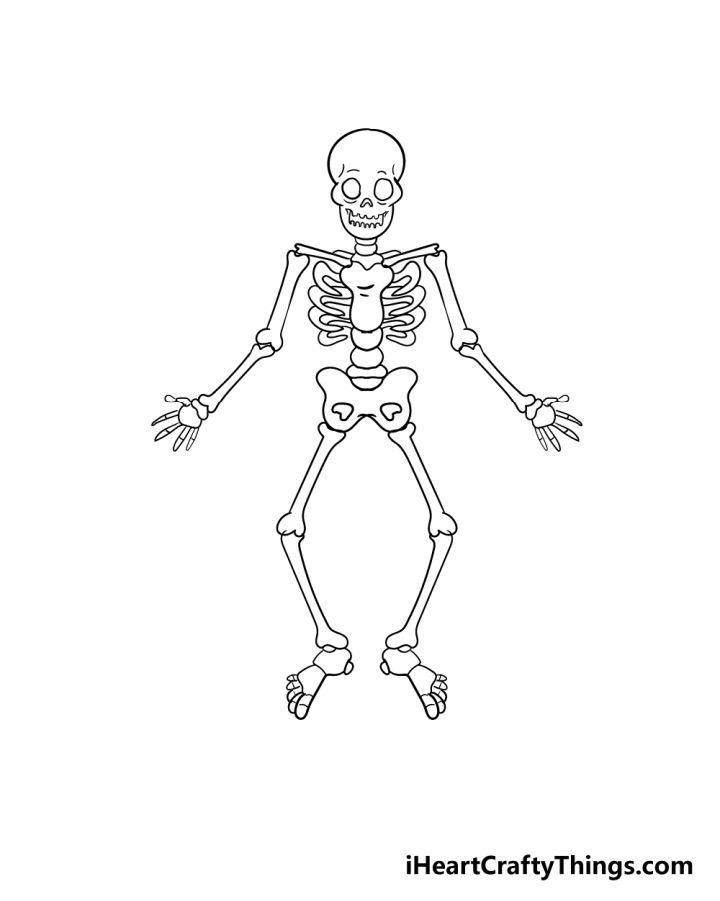 Cute Skeleton Drawing