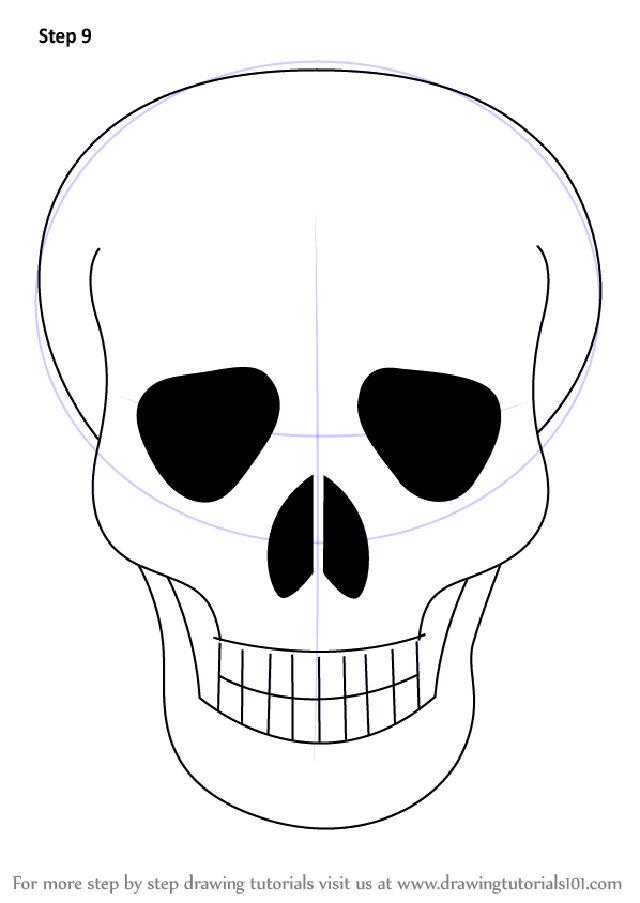 Cute and Easy Skull Drawing