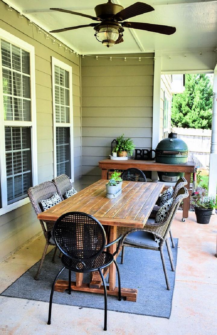 DIY Farmhouse Outdoor Patio Table for less than 60