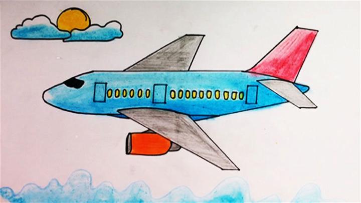 Draw A Plane With Simple Painting