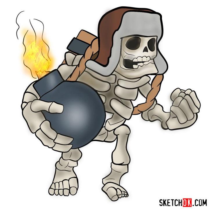 Draw Giant Skeleton from Clash of Clans