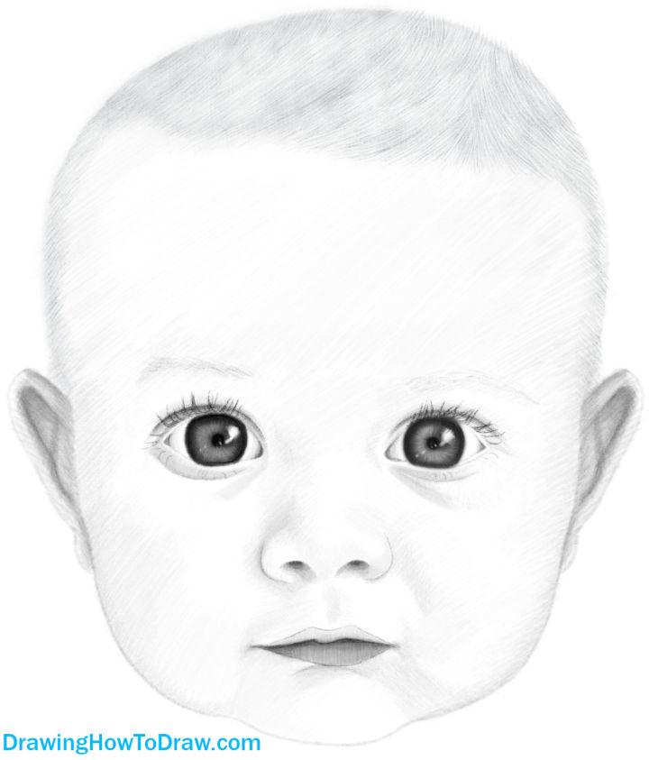 Draw a Babys Face in Basic Proportions