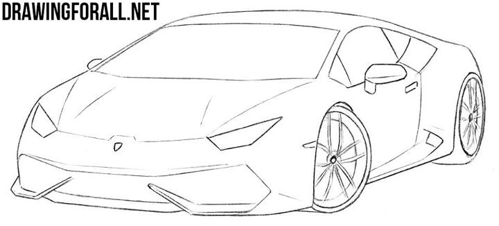 How to Draw a Sports Car  Easy Drawing Art