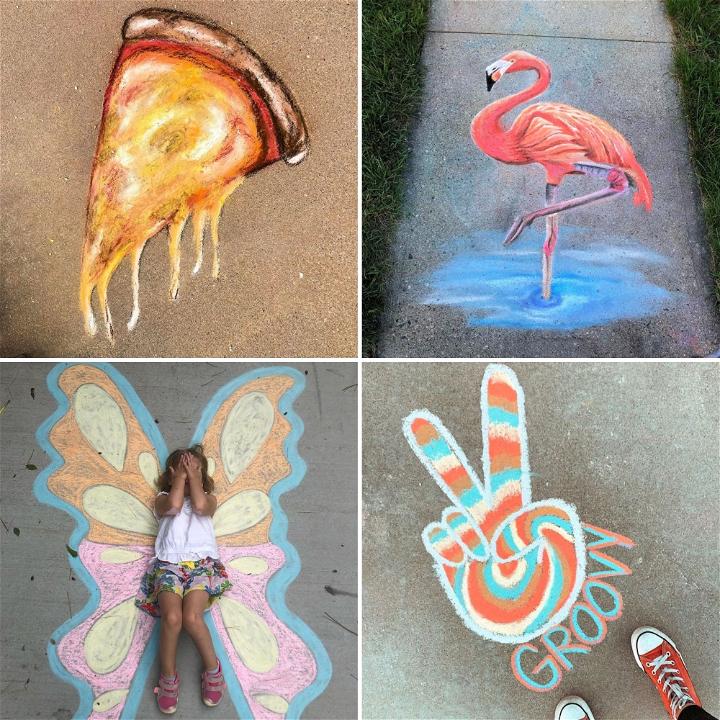 30 Easy Chalk Art Ideas Chalk Drawing Ideas For Sidewalk   Drawing With Chalk Ideas 