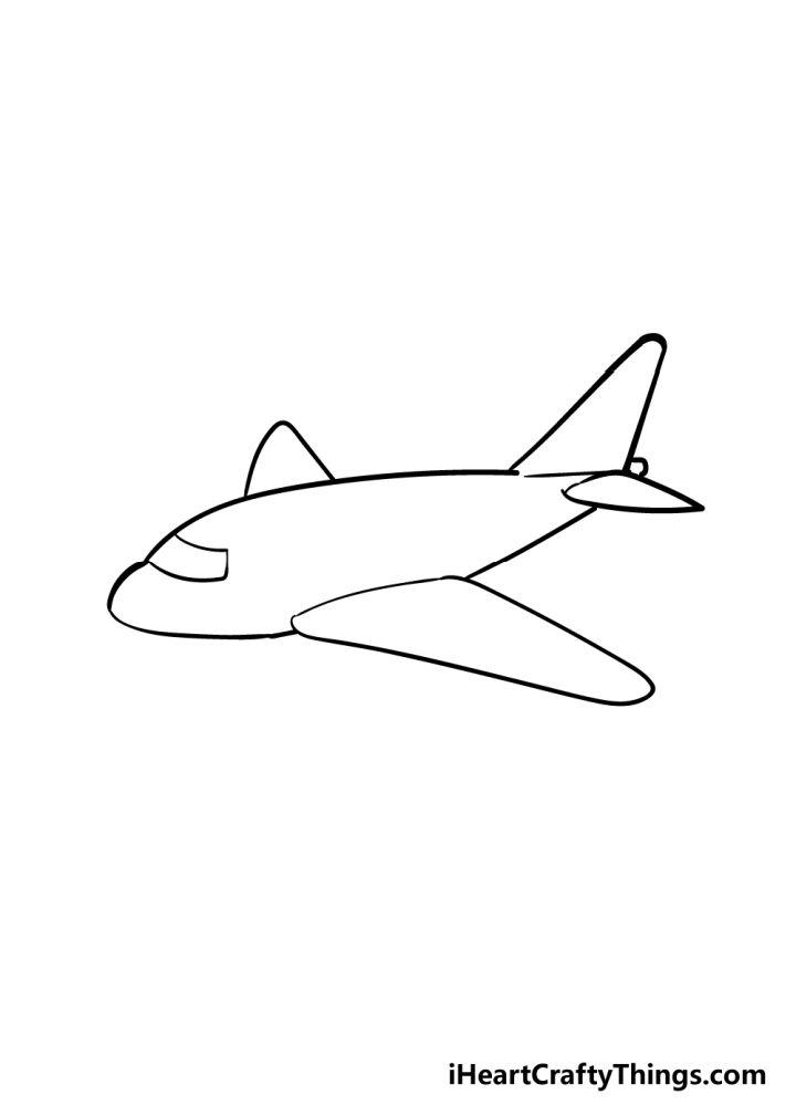 Easy Airplane Drawing