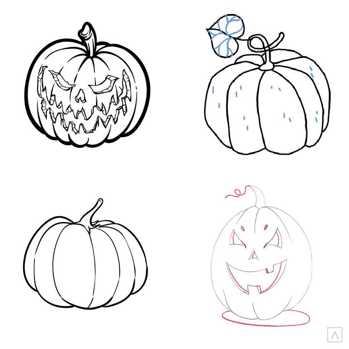 pumpkin-drawing-ideas-on-paper-commodity-column-sales-of-photos