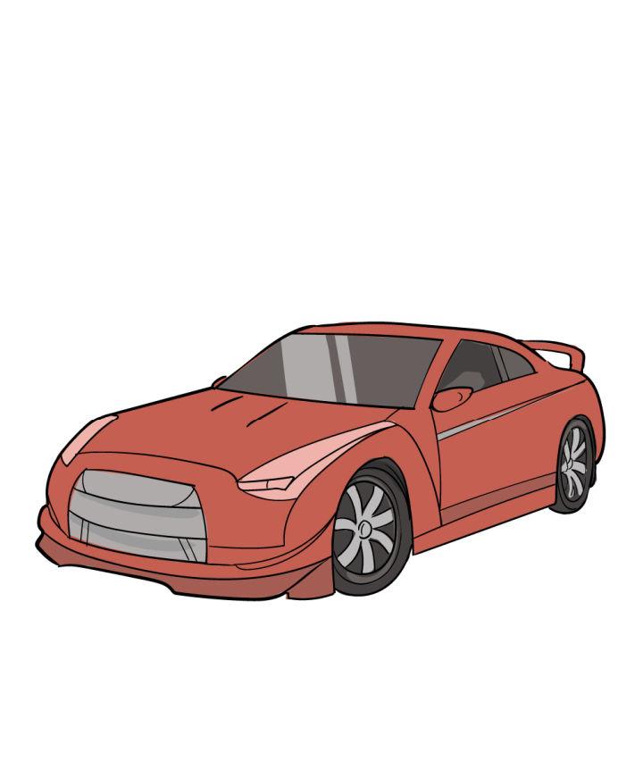 Easy Race Car Drawing for Kids
