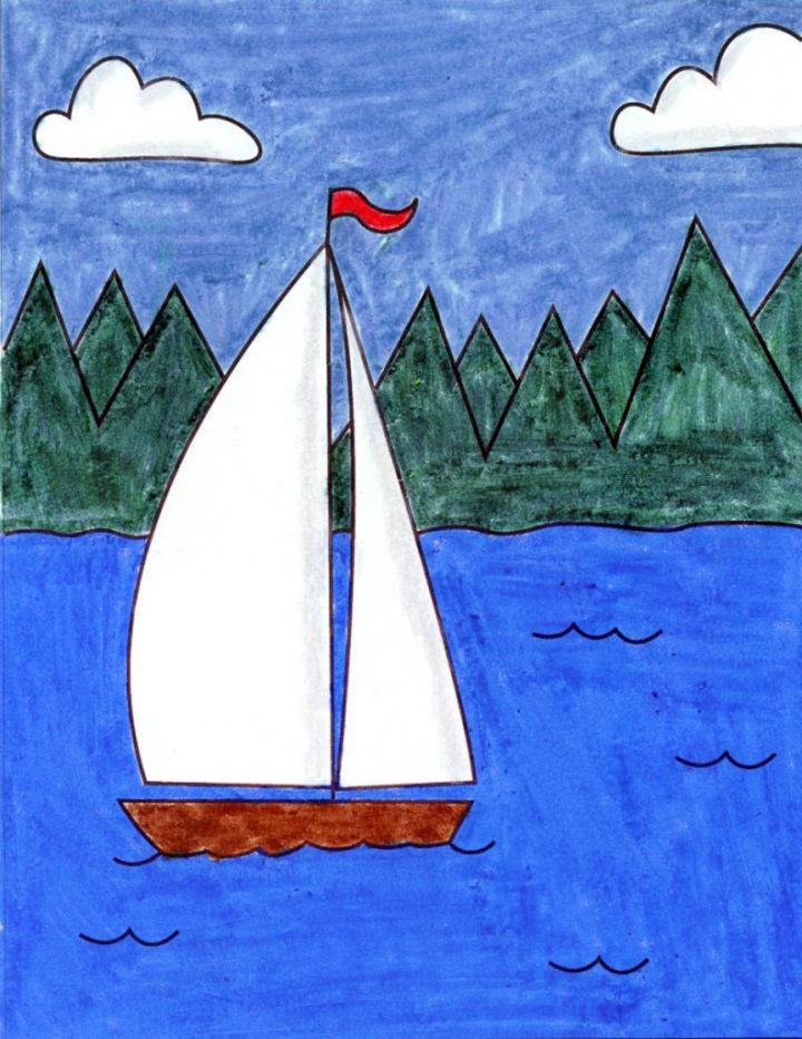 Easy Sailboat Drawing