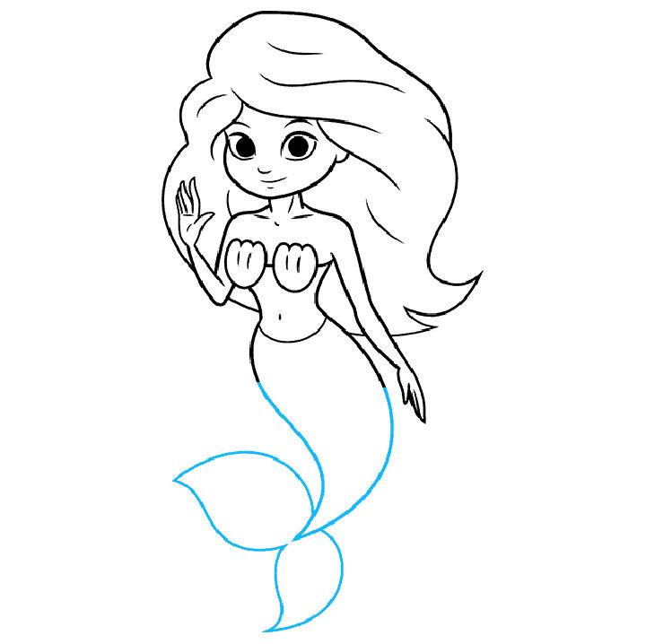 Easy Way to Draw Mermaid