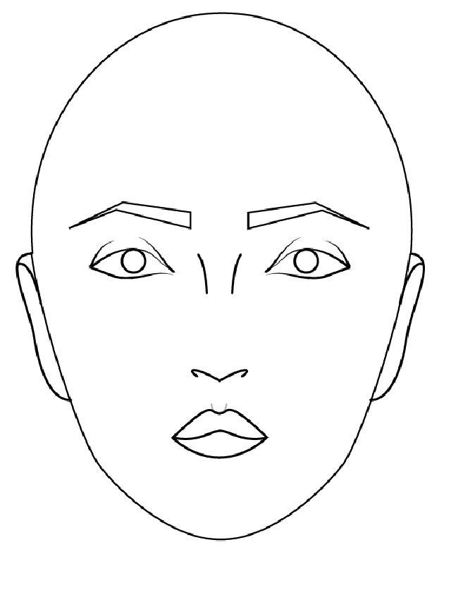 how to draw female face side view