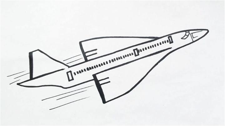 Flying Airplane Drawing