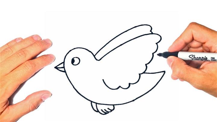 20 Easy Flying Bird Drawing Ideas - How To Draw A Flying Bird