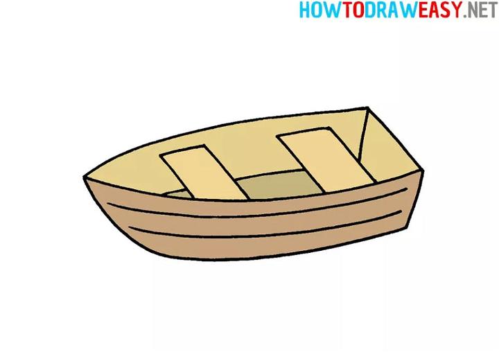 How To Draw A Boat Step By Step