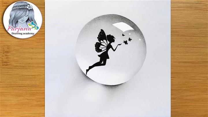 How To Draw A Fairy Inside Crystal Ball