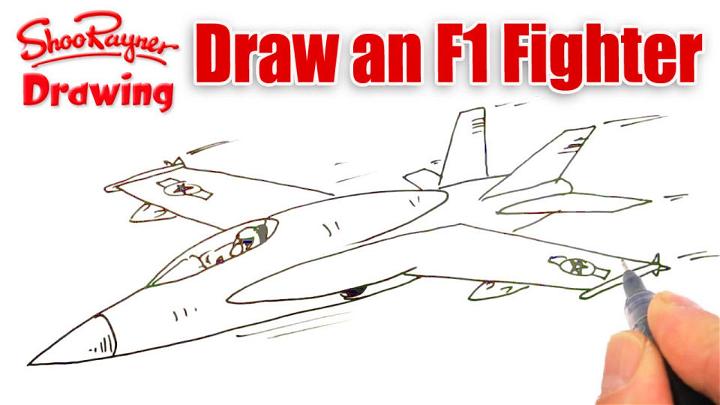 How To Draw An F 18 Fighter Plane