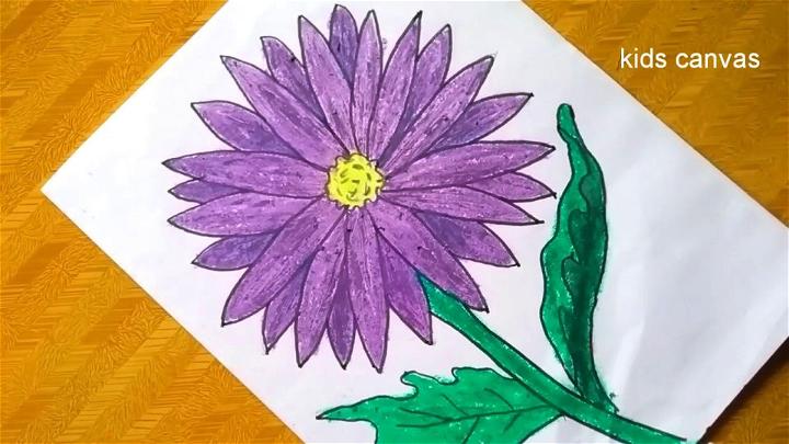How To Draw Aster Flower