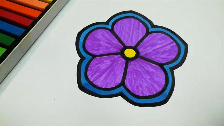How To Draw Violet Flower