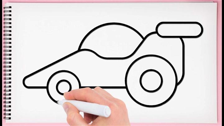 Coloring book page. Toy car. Sketch and color version. Coloring for kids.  Vector illustration Stock Vector | Adobe Stock