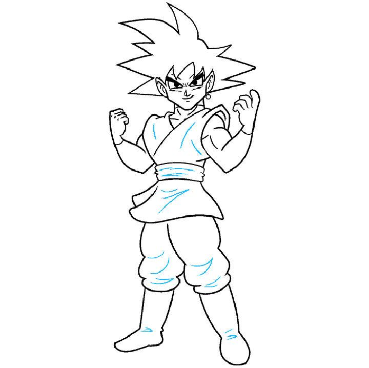 How to Draw Goku Full Body with StepbyStep Pictures