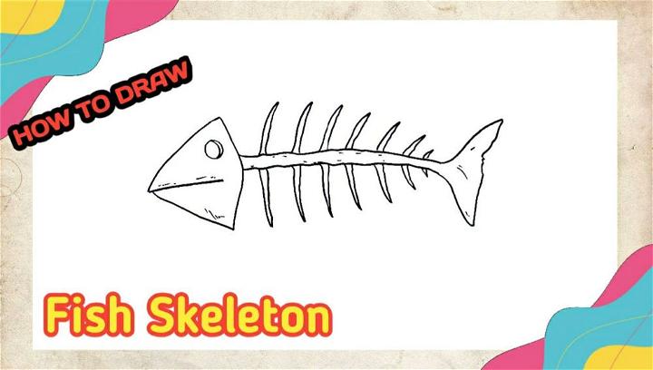 How to Draw Fish Skeleton