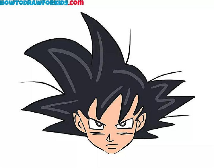How to Draw Goku Face
