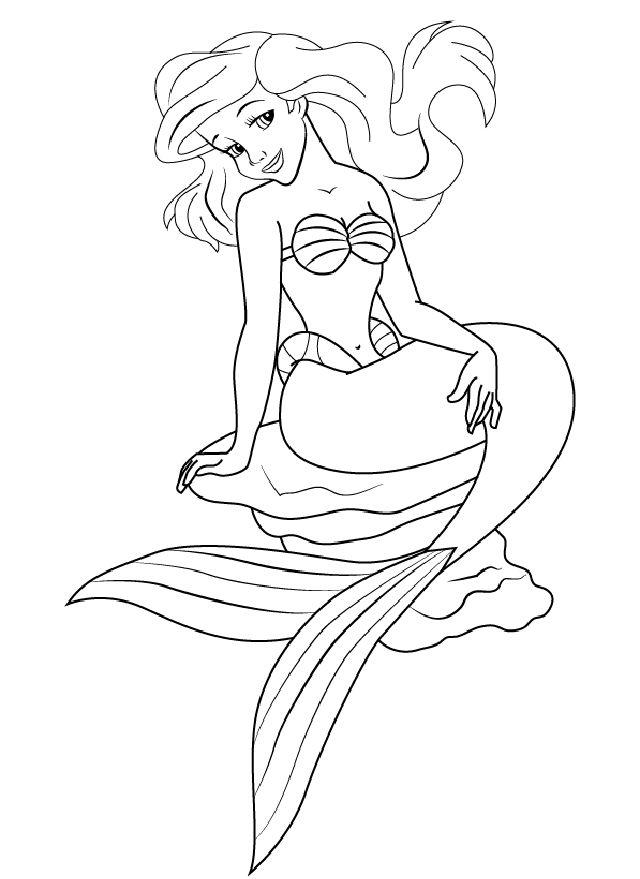 How to Draw Mermaid Sitting on a Rock