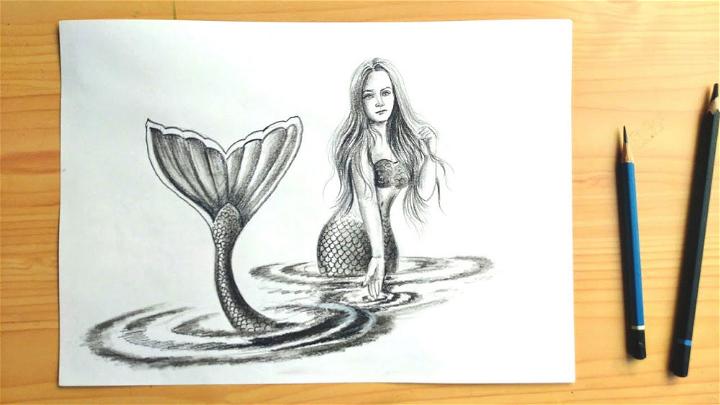 How to Draw Realistic Mermaid