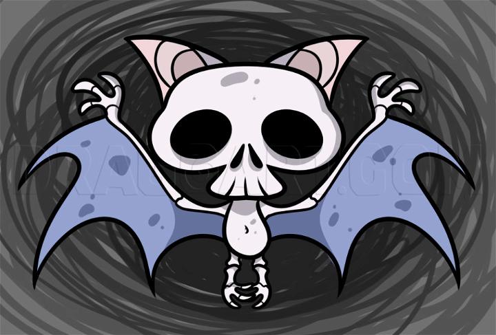 How to Draw a Bat Skeleton