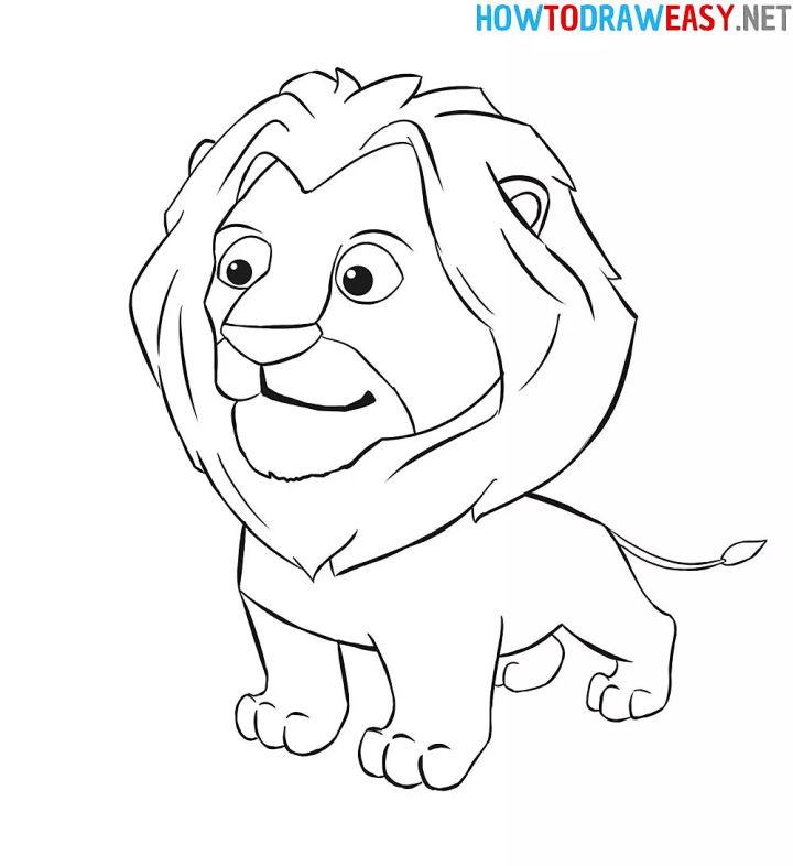 How to Draw a Cartoon Lion