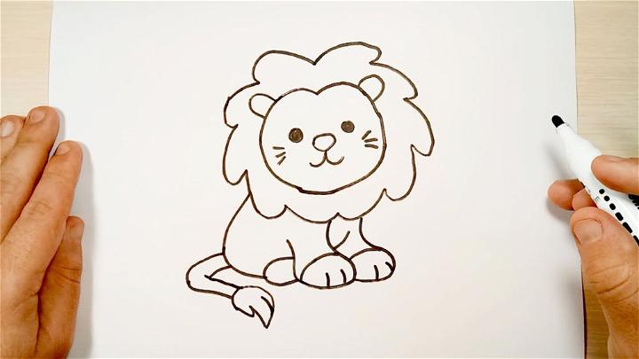 How to Draw a Cute Lion Cub
