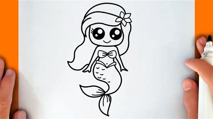 How to Draw a Cute Mermaid