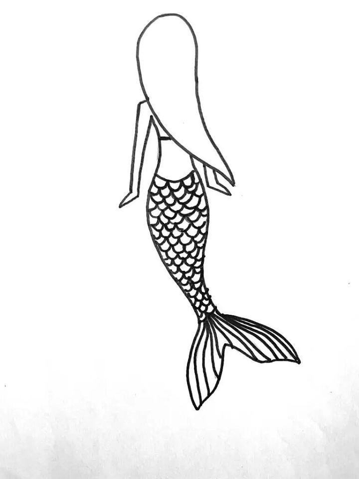 20 Easy Mermaid Drawing Ideas How To Draw A Mermaid 7042