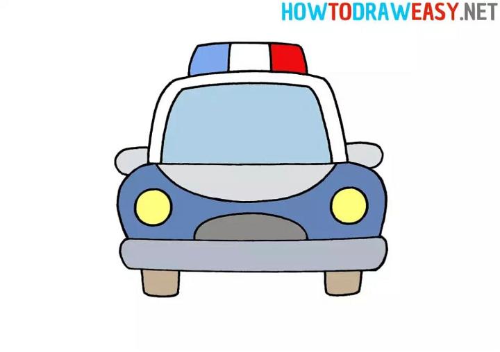 How to Draw a Police Car