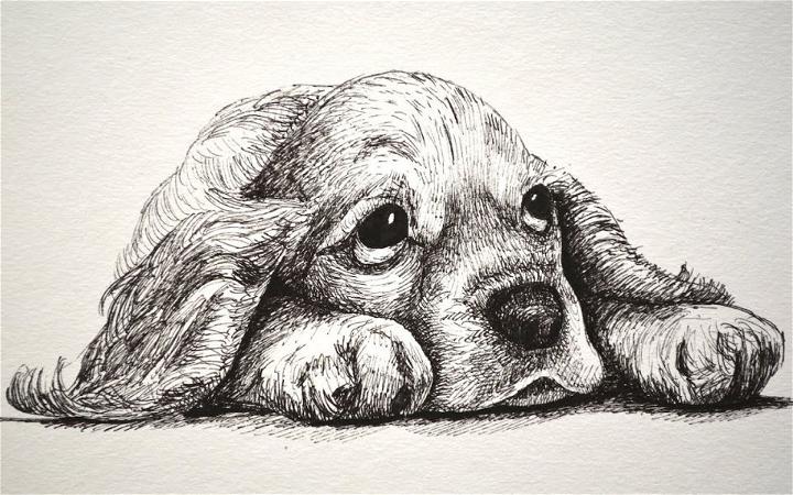 How to Draw a Sad Puppy