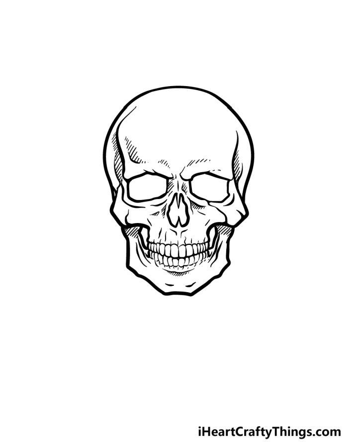 How to Draw a Skeleton Head