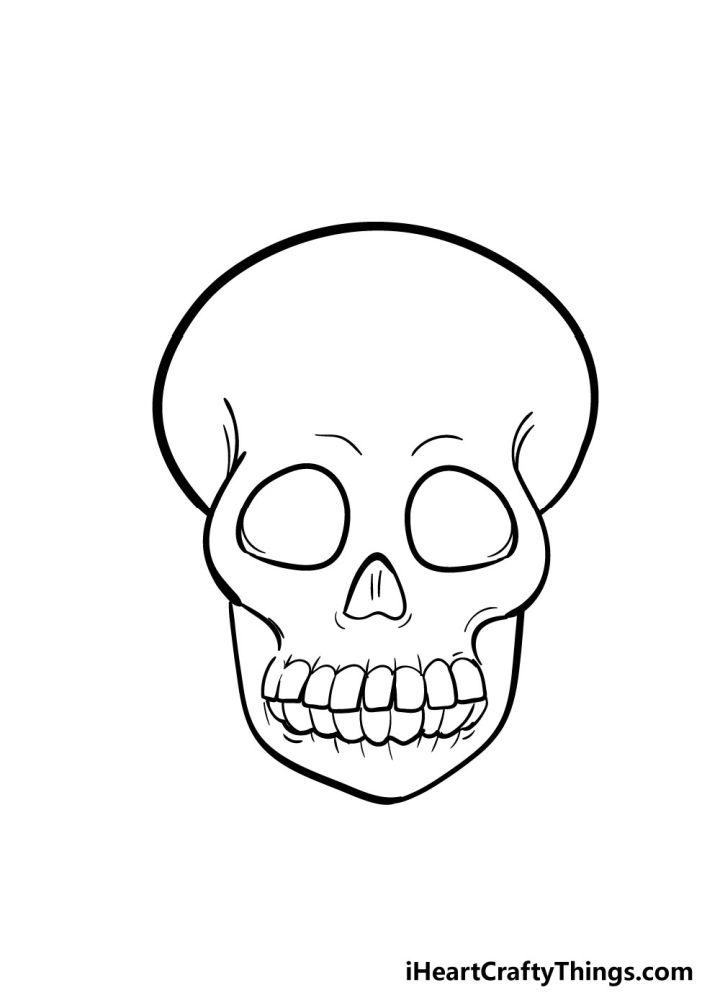 25 Easy Skull Drawing Ideas – How to Draw a Skull – Little Eagles