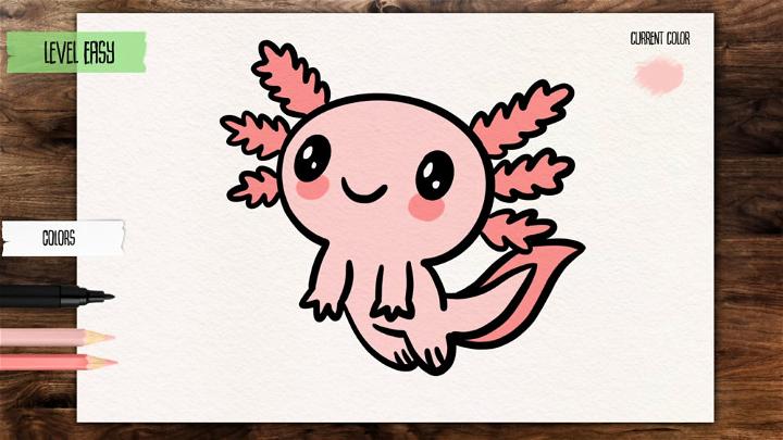 How to Draw an Axolotl for Kids