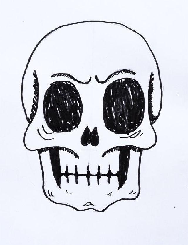 Human Skull Drawing