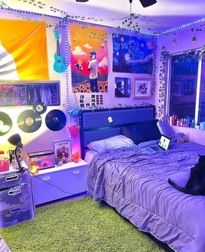 Indie Room With LED Strip Lights