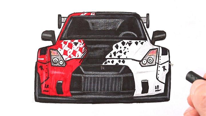 Jdm Nissan GT R Car Drawing